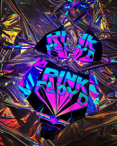 Dark Side of the Moon Blacklight High-Waisted