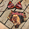 Rock and roll n Teekini t-shirt bikini teeshirt bikinis teekini handmade custom limited edition swimsuit swimsuits swimwear Iron Maiden Band Bruce Dickinson Number of the Beast 666 Betty Bangs heavy metal 70's 80's seventies eighties made in USA Teekini t-shirt bikini bikinis miami made in usa american made