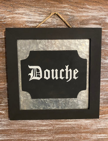 Douche Wood/Metal Sign